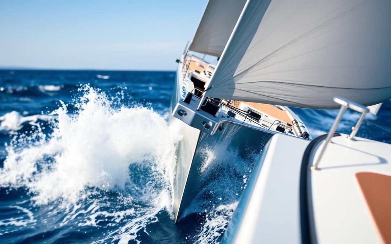 Velero navegando en mar abierto